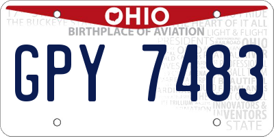 OH license plate GPY7483