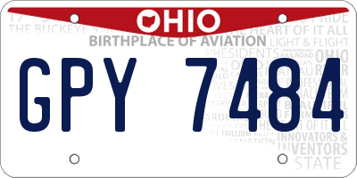 OH license plate GPY7484