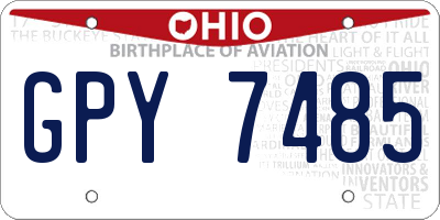 OH license plate GPY7485