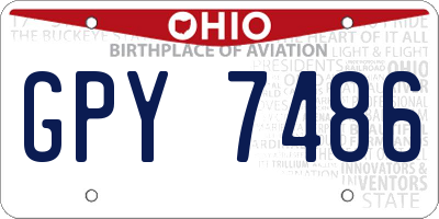 OH license plate GPY7486