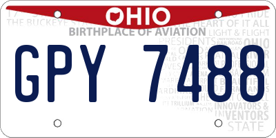 OH license plate GPY7488