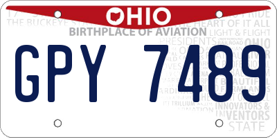 OH license plate GPY7489