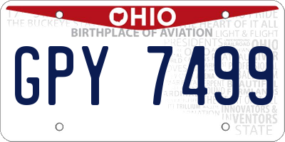 OH license plate GPY7499
