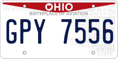 OH license plate GPY7556
