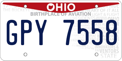 OH license plate GPY7558