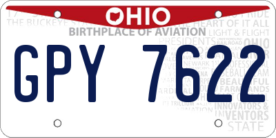 OH license plate GPY7622