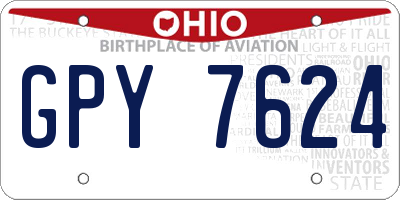 OH license plate GPY7624