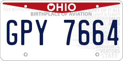 OH license plate GPY7664