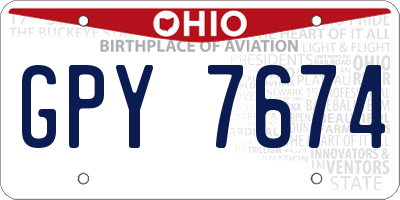 OH license plate GPY7674
