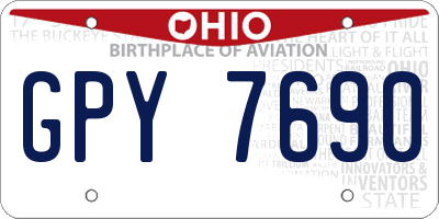OH license plate GPY7690
