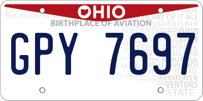 OH license plate GPY7697