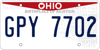 OH license plate GPY7702