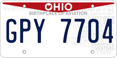 OH license plate GPY7704