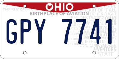 OH license plate GPY7741