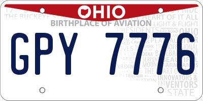 OH license plate GPY7776