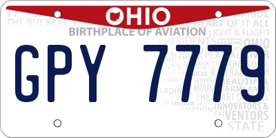 OH license plate GPY7779