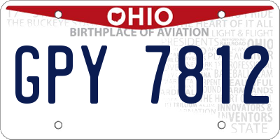 OH license plate GPY7812