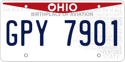 OH license plate GPY7901
