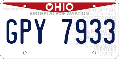 OH license plate GPY7933