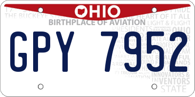 OH license plate GPY7952