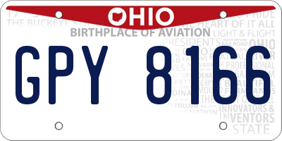 OH license plate GPY8166