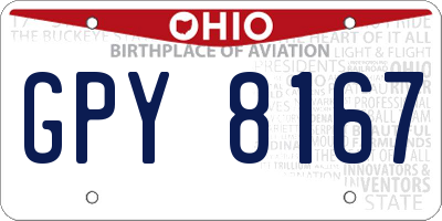 OH license plate GPY8167