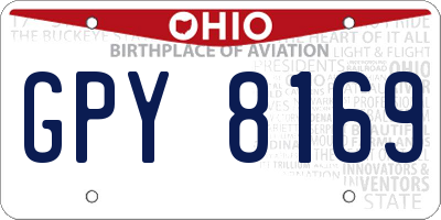 OH license plate GPY8169