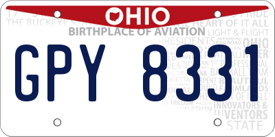 OH license plate GPY8331