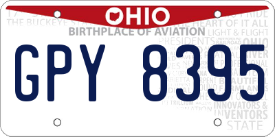 OH license plate GPY8395