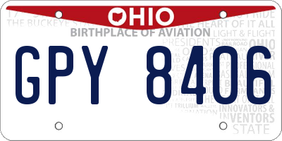 OH license plate GPY8406