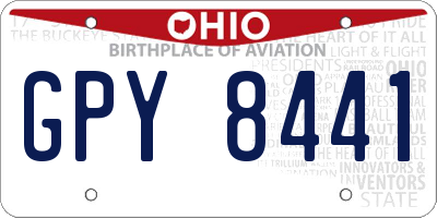 OH license plate GPY8441