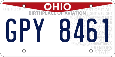 OH license plate GPY8461