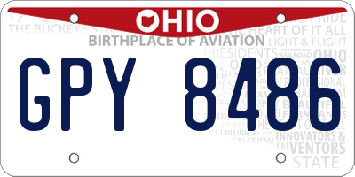 OH license plate GPY8486
