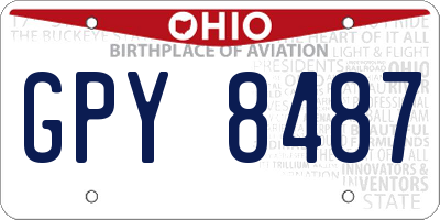 OH license plate GPY8487