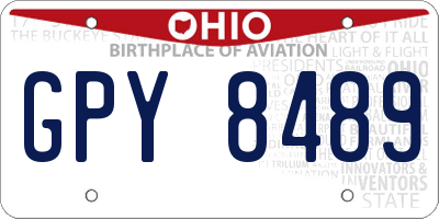 OH license plate GPY8489