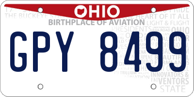 OH license plate GPY8499