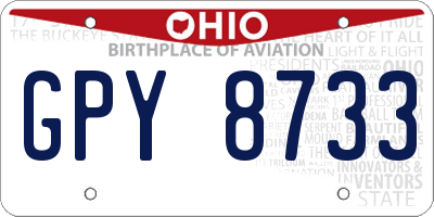 OH license plate GPY8733