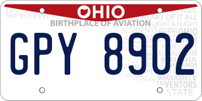 OH license plate GPY8902