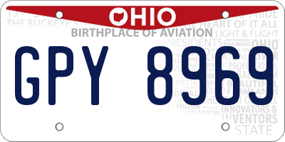 OH license plate GPY8969