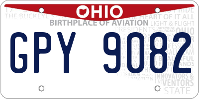 OH license plate GPY9082