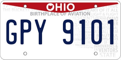 OH license plate GPY9101