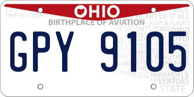 OH license plate GPY9105