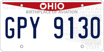 OH license plate GPY9130