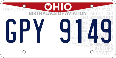 OH license plate GPY9149