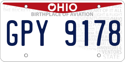 OH license plate GPY9178