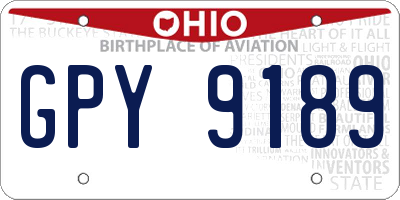 OH license plate GPY9189