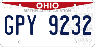 OH license plate GPY9232
