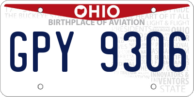 OH license plate GPY9306