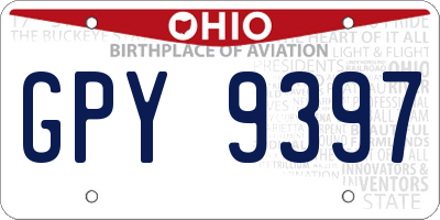 OH license plate GPY9397