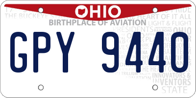 OH license plate GPY9440
